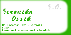 veronika ossik business card